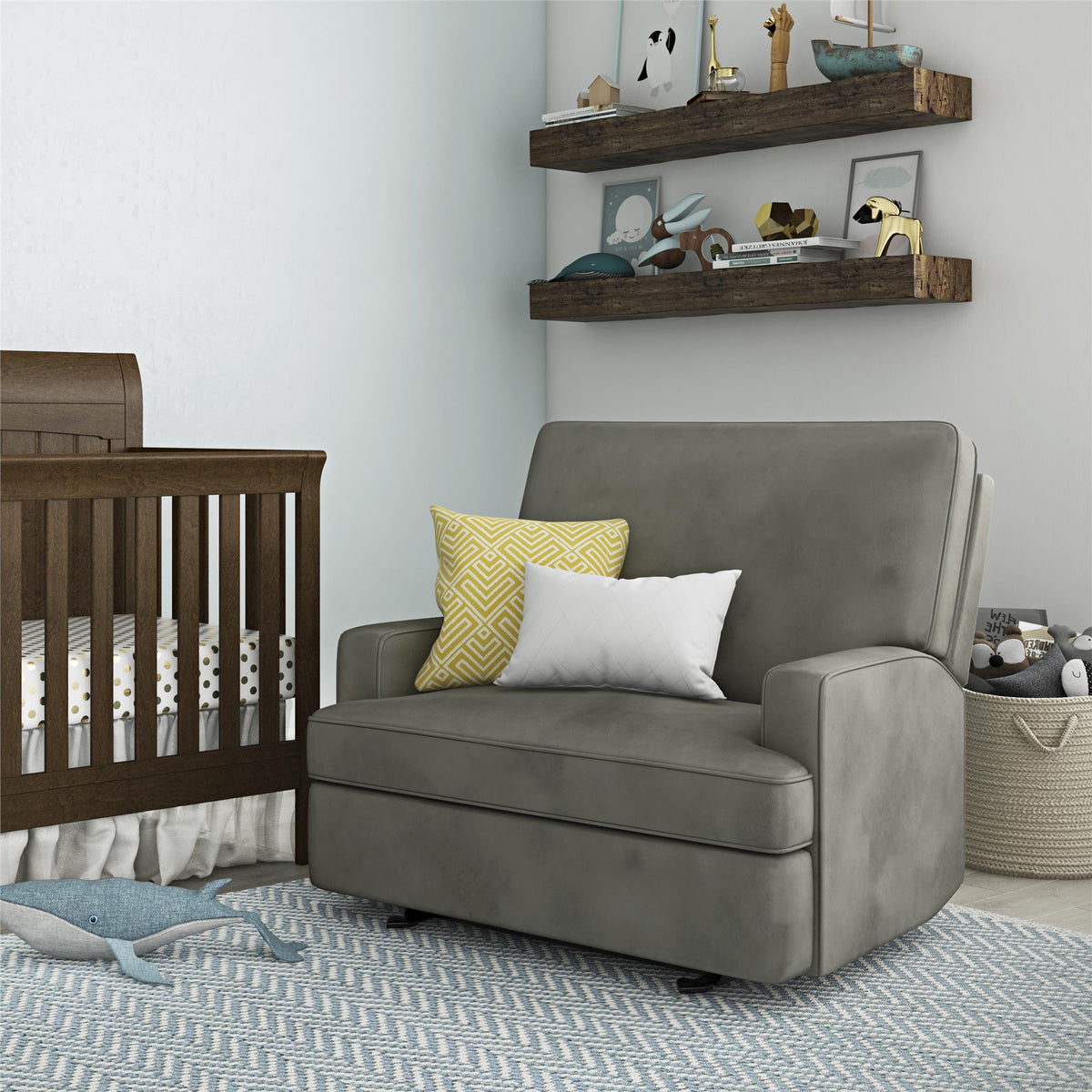 Baby relax 2024 addison swivel glider