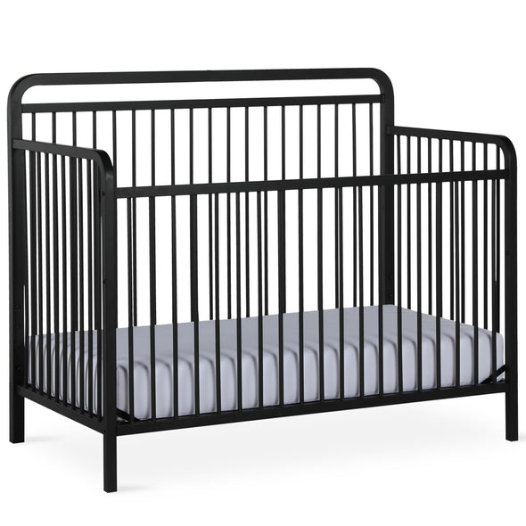 Juniper 4-in-1 Convertible Metal Crib - Matte Black - N/A