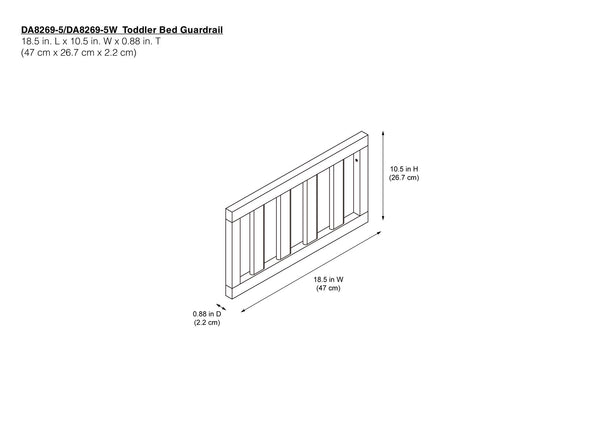 Collins Toddler Guardrail - Brown