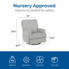 Addison Swivel Glider Recliner Chair with Coil Seating - Light Gray