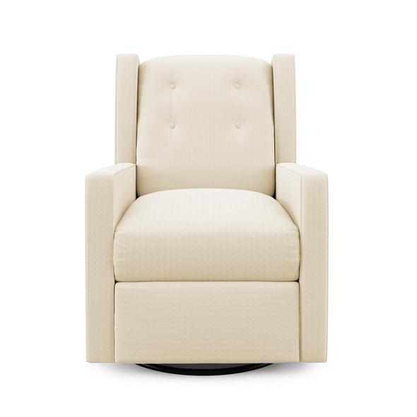 Mikayla Swivel Glider Recliner Chair - White