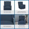 Mikayla Swivel Glider Recliner Chair - Blue