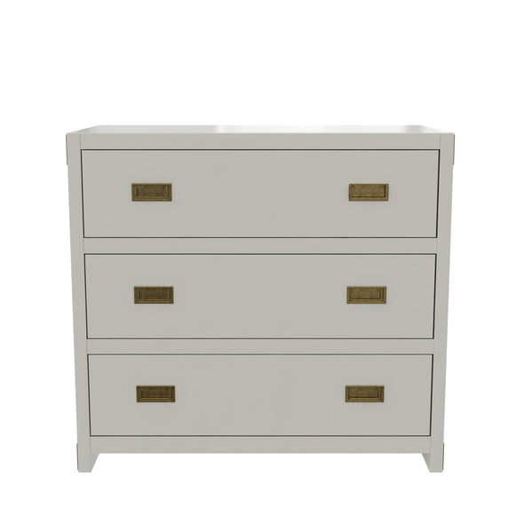 Baby Relax Miles 3-Drawer Dresser, Nursery Storage, Soft Gray - Soft Grey