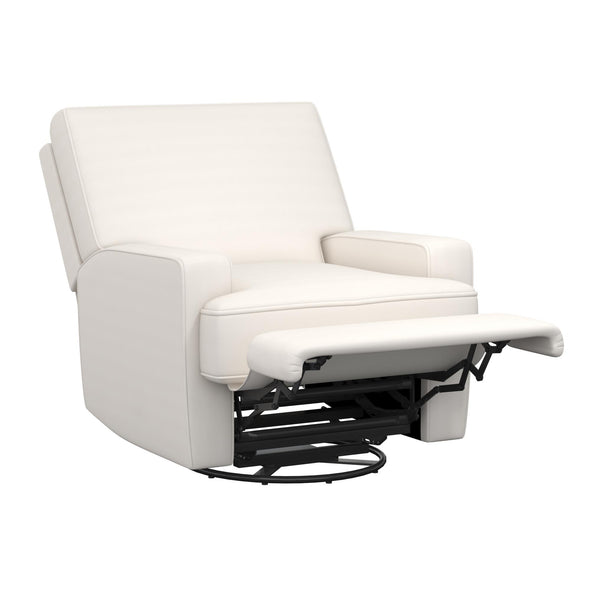 Rylan Swivel Glider Recliner Chair - White