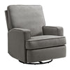Addison Swivel Glider Recliner Chair with Coil Seating - Gray - N/A