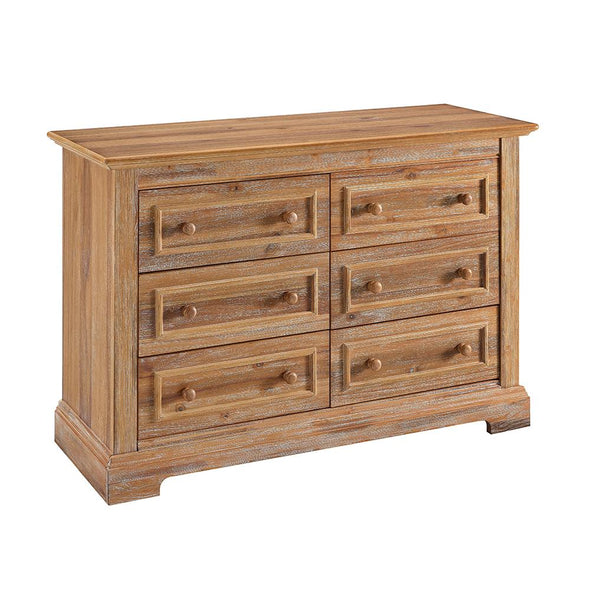 Macy 6-Drawer Wood Dresser - Natural Rustic - N/A