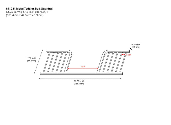 Juniper Metal Toddler Guardrail - Matte Black - N/A