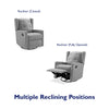 Mikayla Swivel Glider Recliner Chair - Gray - N/A