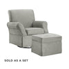 Kelcie Swivel Glider Chair & Ottoman Set - Gray