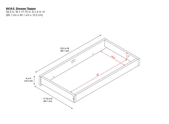 Juniper Dresser Topper - White - N/A