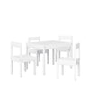 Hunter 5-Piece Kiddy Table & Chair Set - White