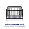 Juniper 4-in-1 Convertible Metal Crib - Matte Black - N/A