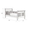 Sleigh Toddler Bed with Safety Rails - Cherry