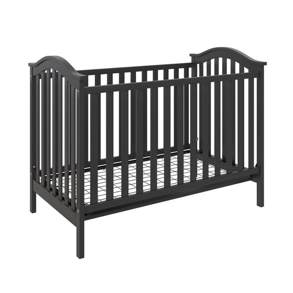 Adelyn 2-in-1 Convertible Wood Crib - Black - N/A