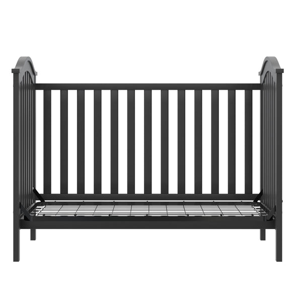 Adelyn 2-in-1 Convertible Wood Crib - Black - N/A
