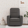 Baby Relax Kennedy Gliding Swivel Recliner Chair, Gray Velvet - Gray