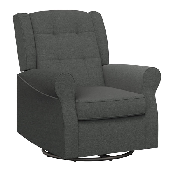 Baby Relax Eden Nursery Glider Swivel Rocker Chair - Gray