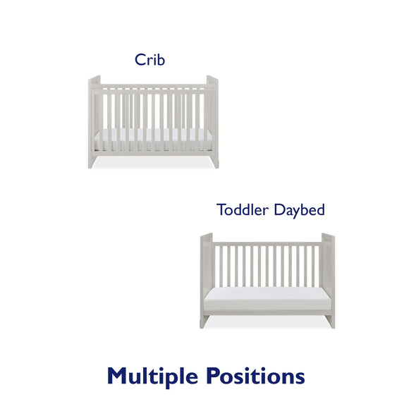 Miles 2-in-1 Convertible Crib - Soft Grey