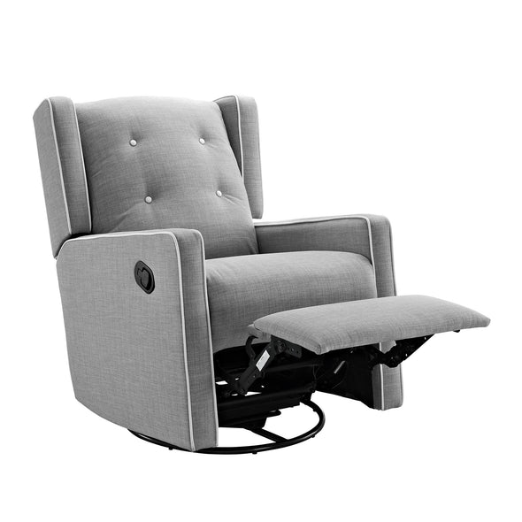 Mikayla Swivel Glider Recliner Chair - Gray - N/A