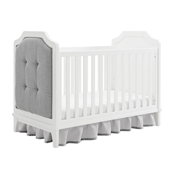 Luna 3-in-1 Upholstered Convertible Crib - White - N/A